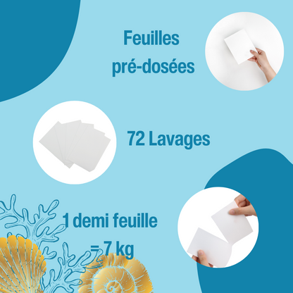 Feuille de lessive ultra-concentrée Fraicheur marine - 72 lavages