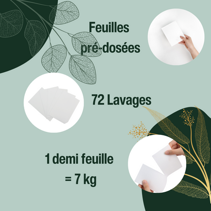 Feuille de lessive ultra-concentrée Sans parfum - 72 lavages