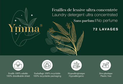 Feuille de lessive ultra-concentrée Sans parfum - 72 lavages